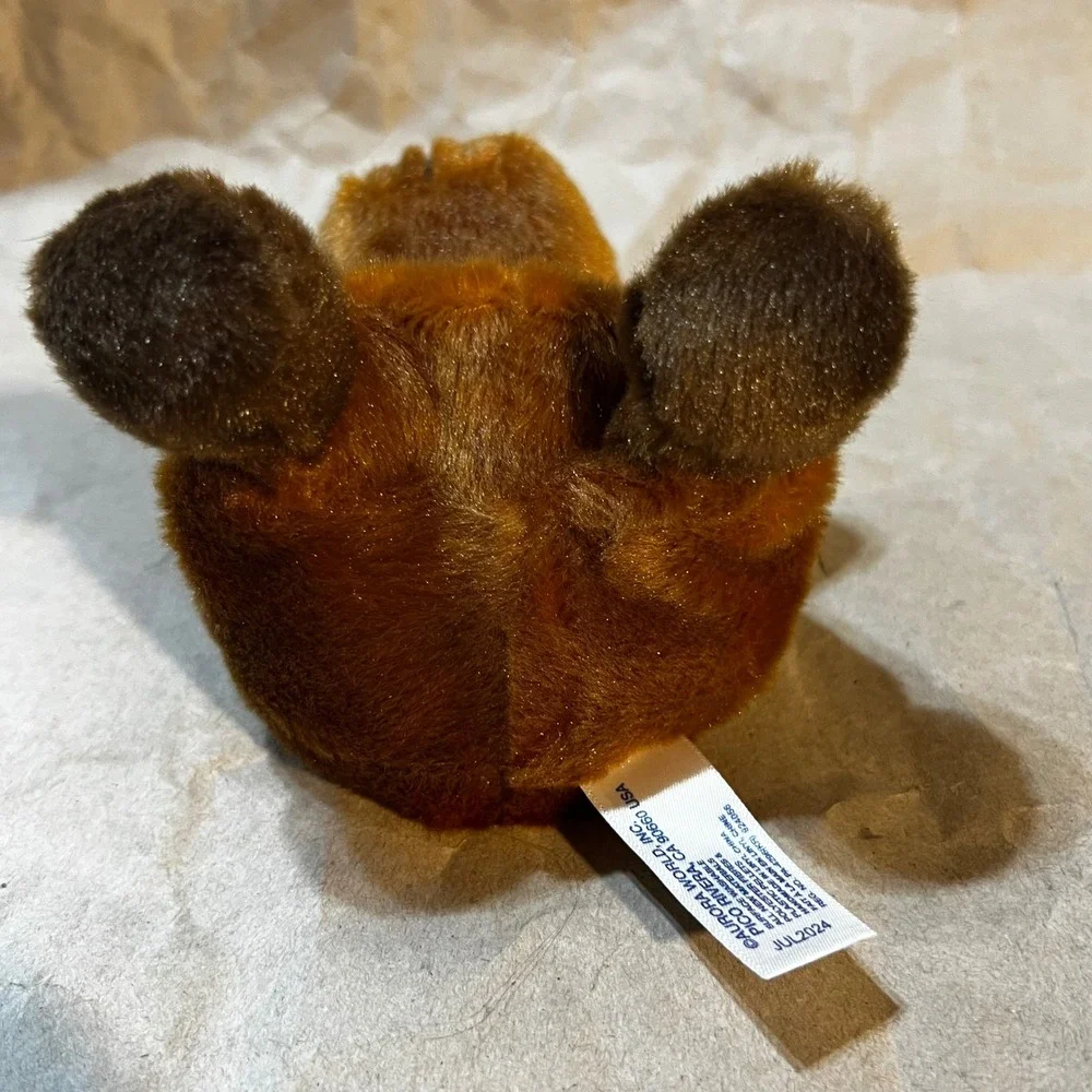 Aurora 5in Palm Pals Capybara Brown Soft Weighted Plush Toy 2024
